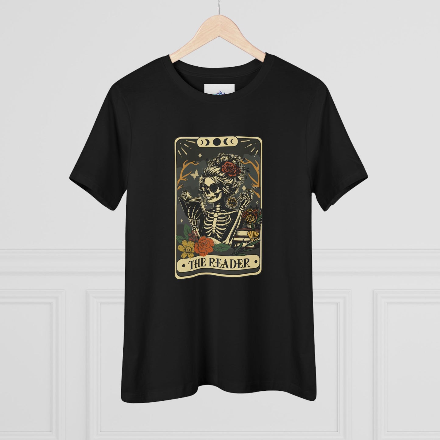 Tarot Skeleton “The Reader” Women's Cotton Tee