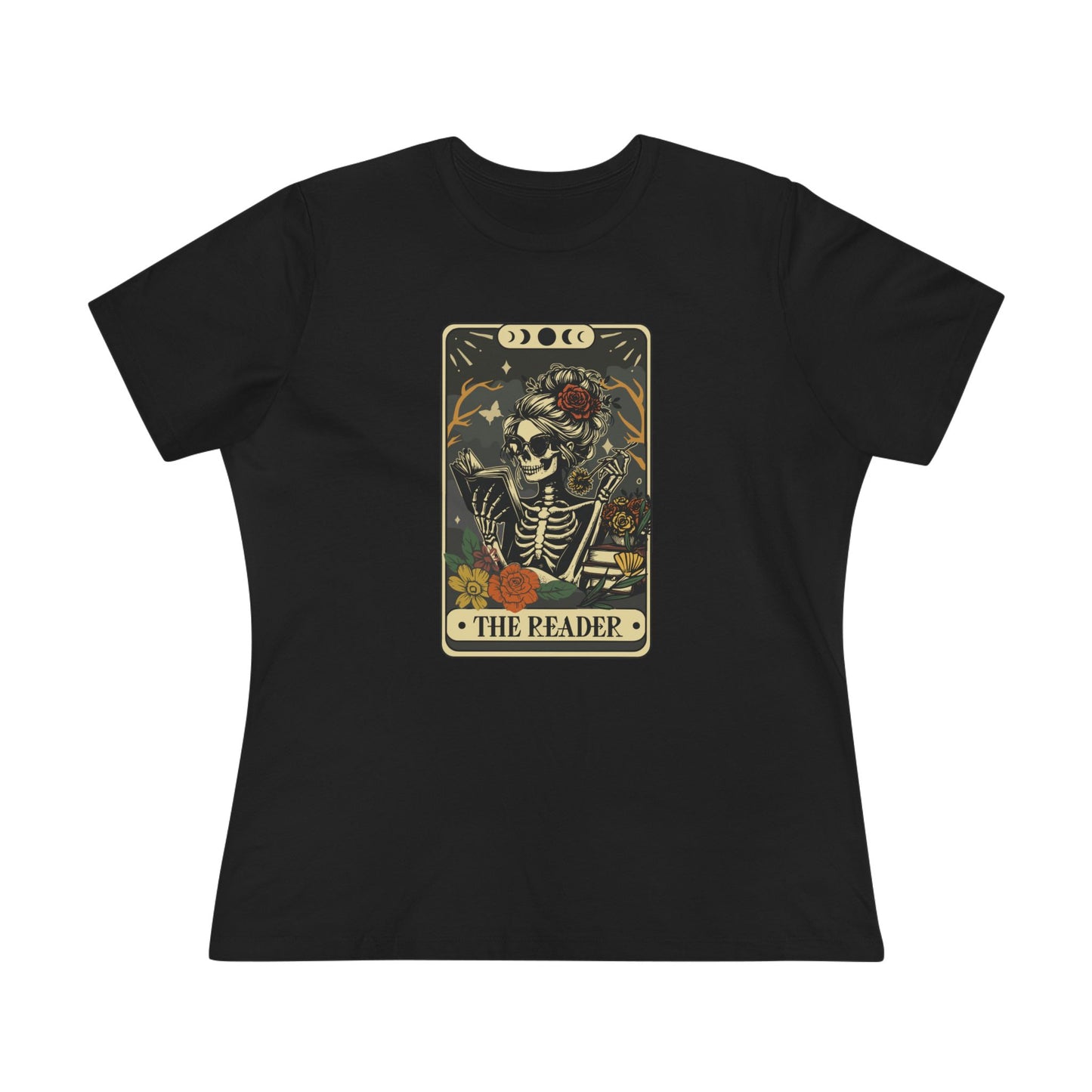 Tarot Skeleton “The Reader” Women's Cotton Tee