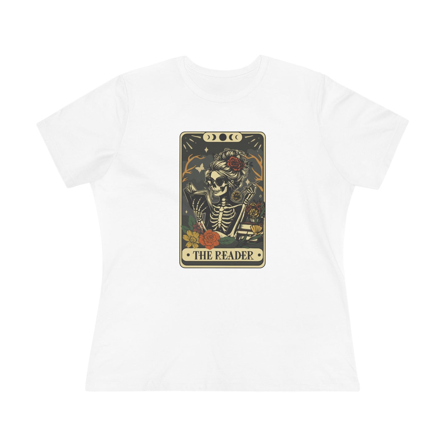 Tarot Skeleton “The Reader” Women's Cotton Tee