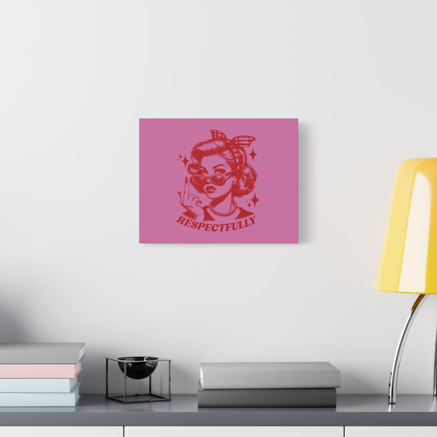 Respectfully Retro Pop Art Canvas Print —