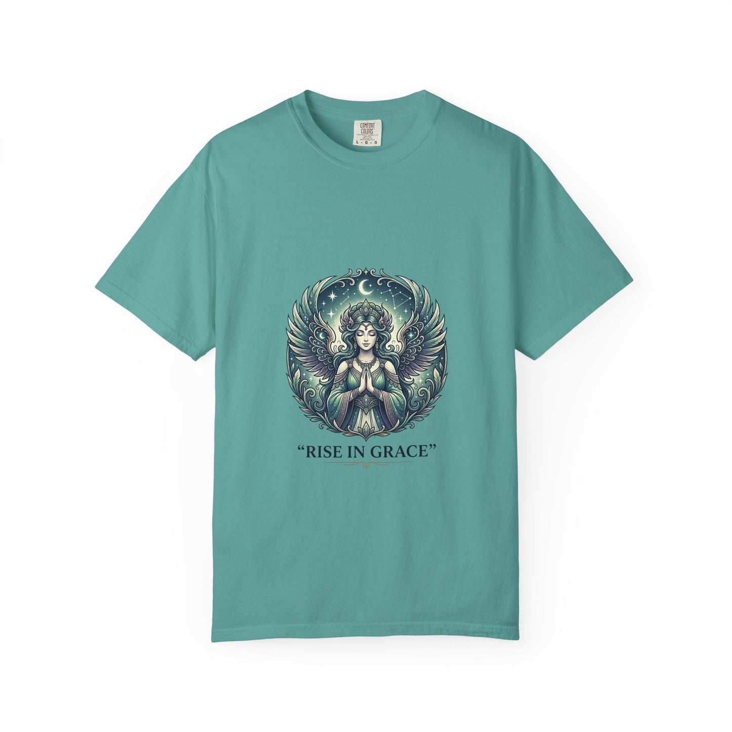 Angel Art T-Shirt — "Rise in Grace" Spiritual Graphic Tee