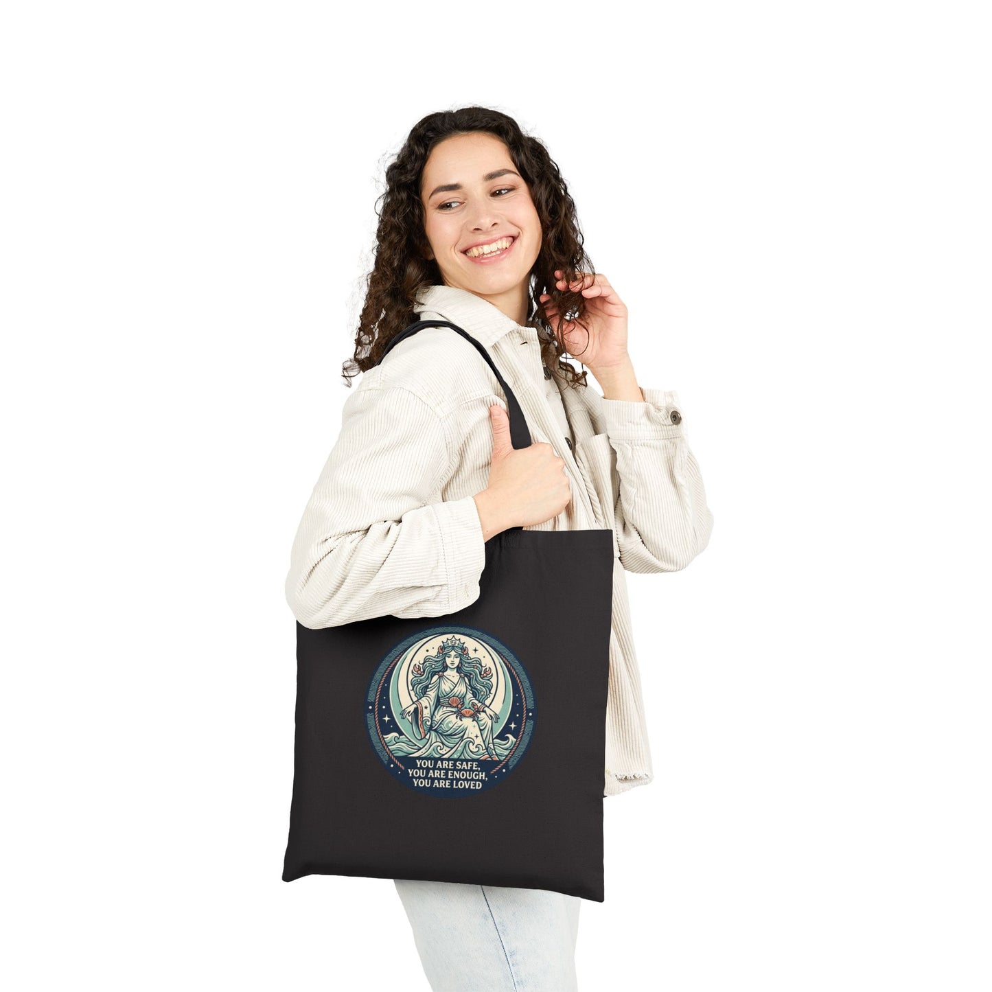 Canvas Tote Bag — 'You Are Seen, You Are Heard, You Are Loved' -Cancer