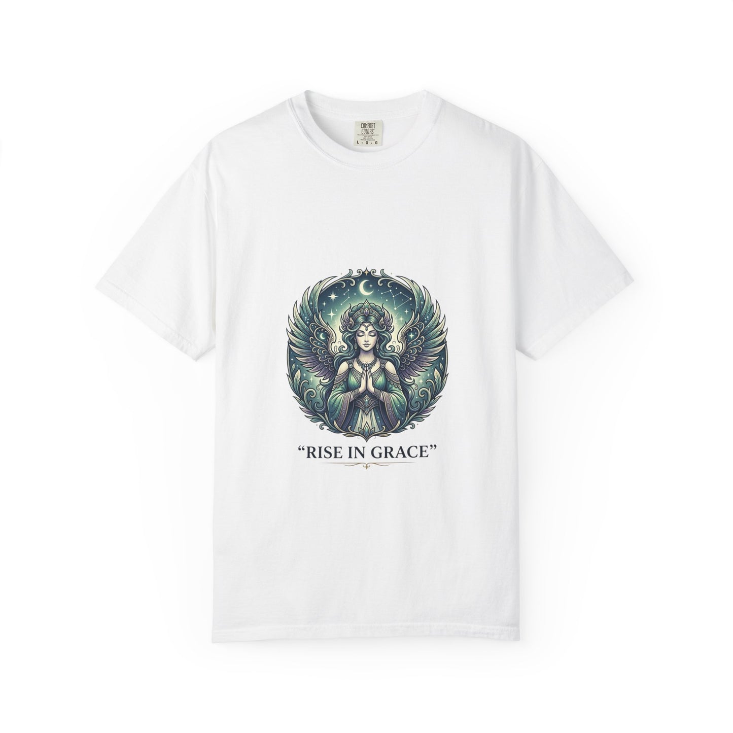 Angel Art T-Shirt — "Rise in Grace" Spiritual Graphic Tee