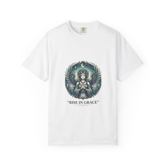 Angel Art T-Shirt — "Rise in Grace" Spiritual Graphic Tee
