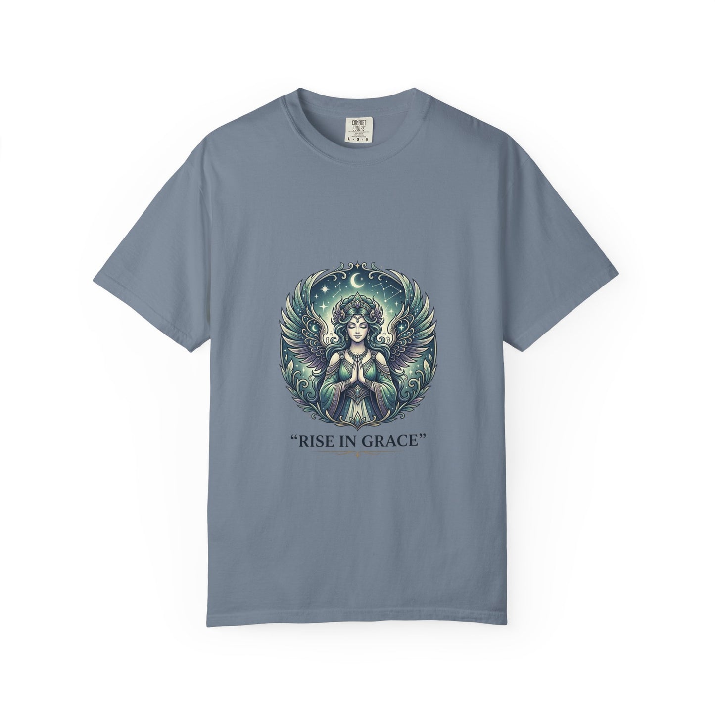 Angel Art T-Shirt — "Rise in Grace" Spiritual Graphic Tee