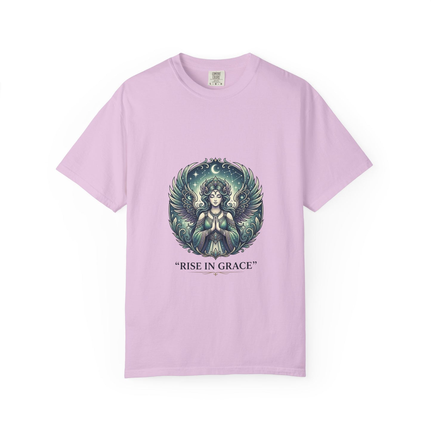 Angel Art T-Shirt — "Rise in Grace" Spiritual Graphic Tee