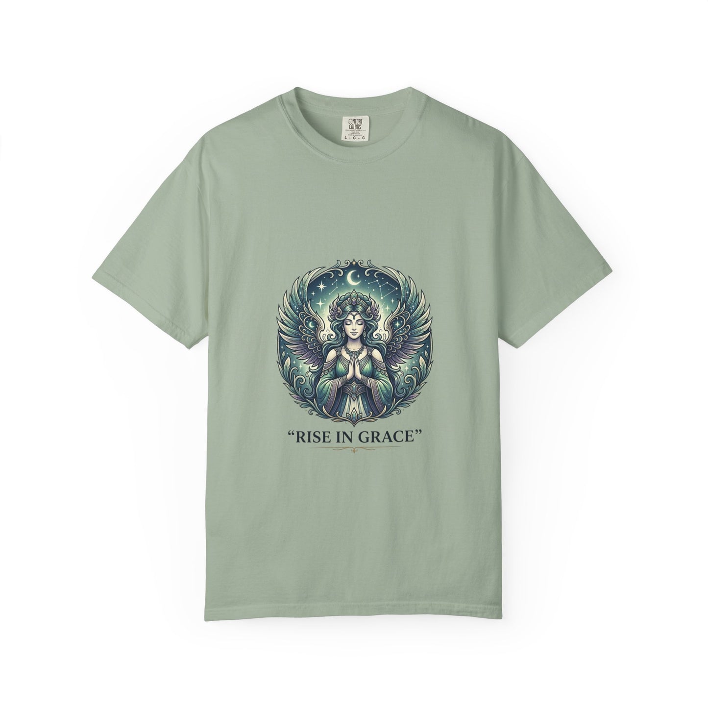 Angel Art T-Shirt — "Rise in Grace" Spiritual Graphic Tee