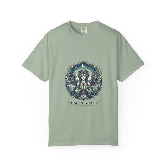 Angel Art T-Shirt — "Rise in Grace" Spiritual Graphic Tee