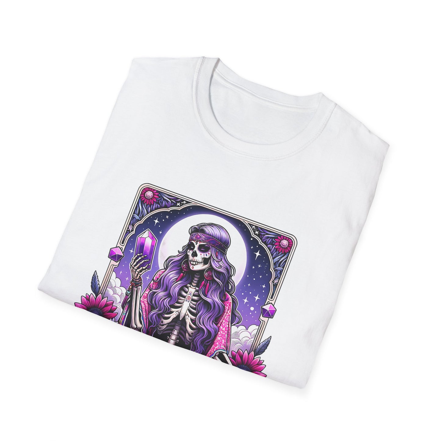 Spiritual Baddie Skeleton Tarot T-Shirt