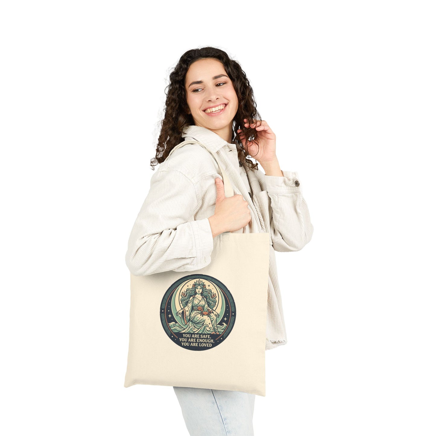 Canvas Tote Bag — 'You Are Seen, You Are Heard, You Are Loved' -Cancer