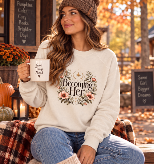 Becoming Her Floral Crewneck Sweatshirt 🌸✨