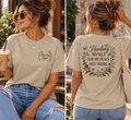 Healing Myself for My Peace™ Floral Tee — Healing Girl Graphic Shirt