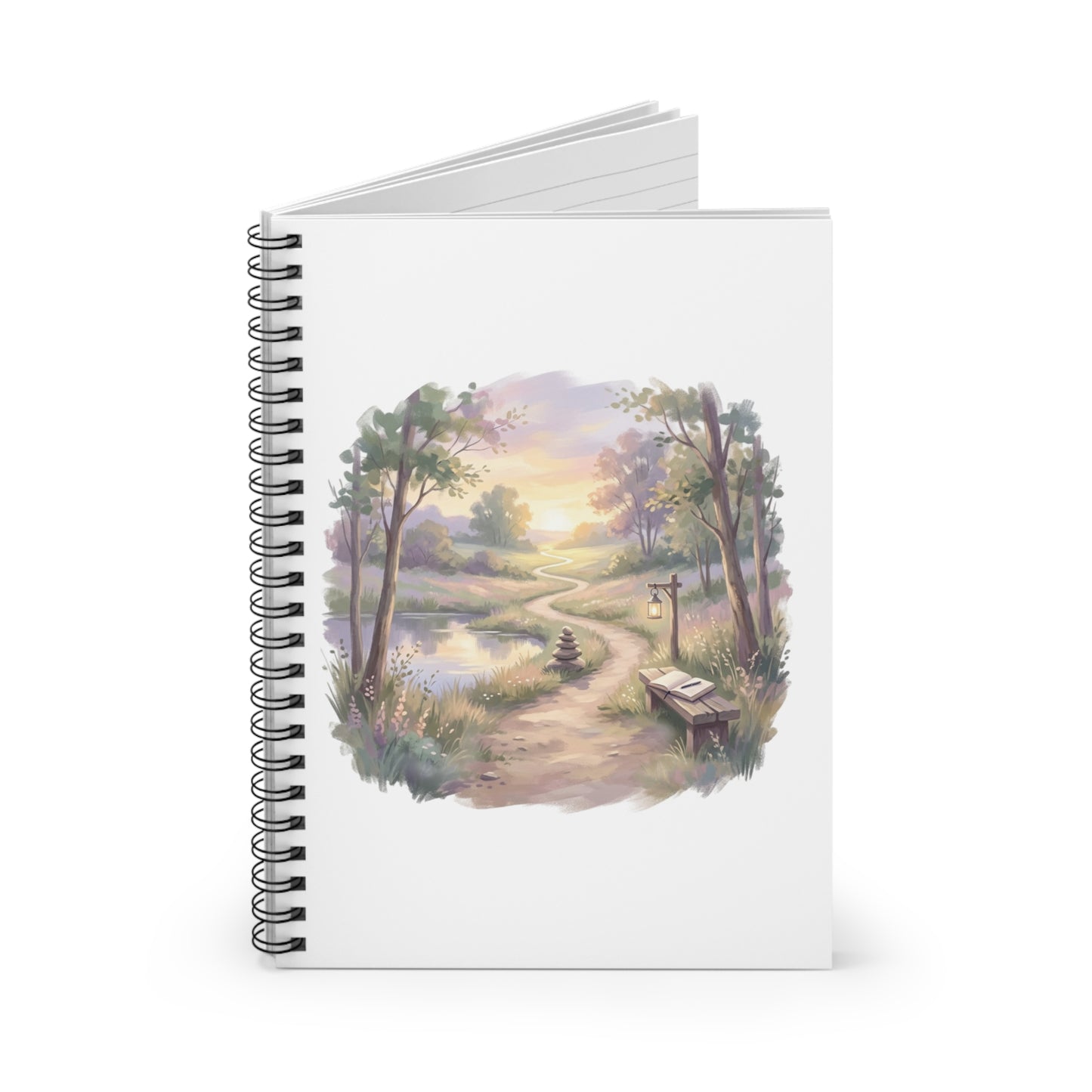 Scenic Sunrise Journal — Spiral Ruled Notebook