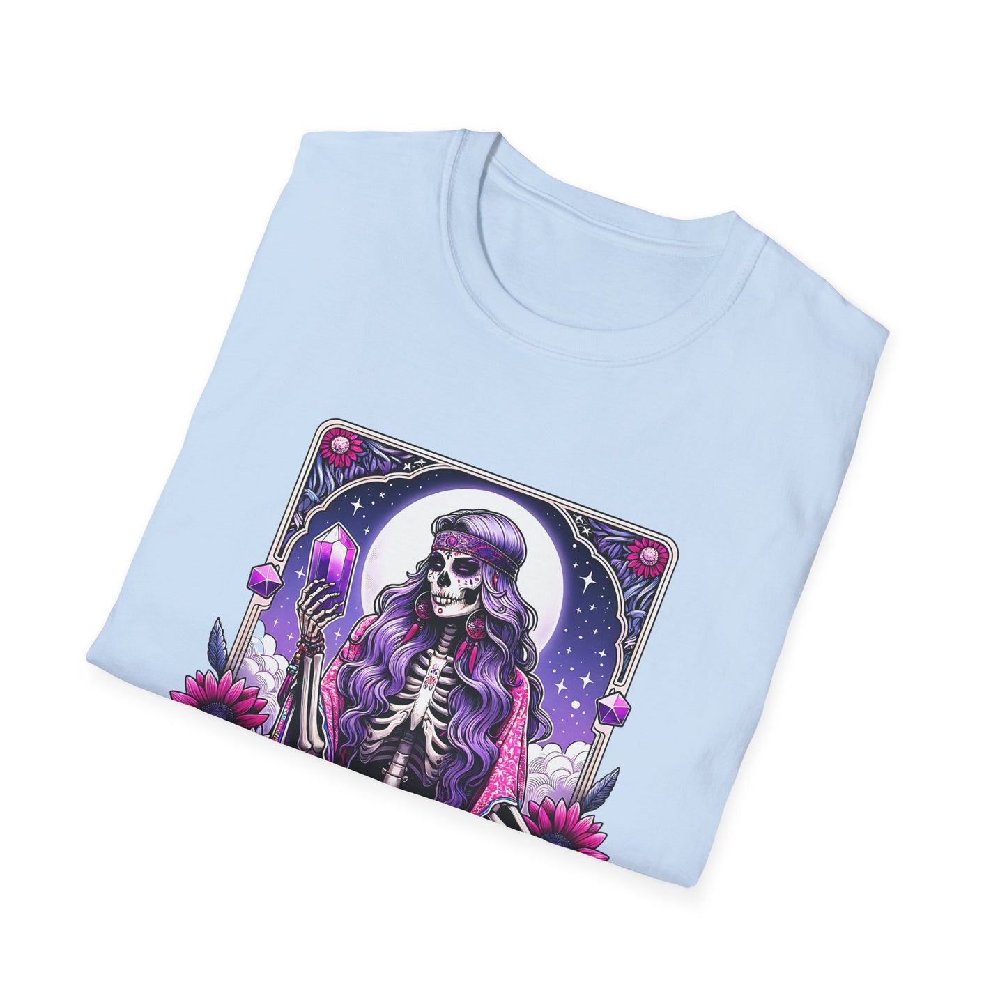 Spiritual Baddie Skeleton Tarot T-Shirt