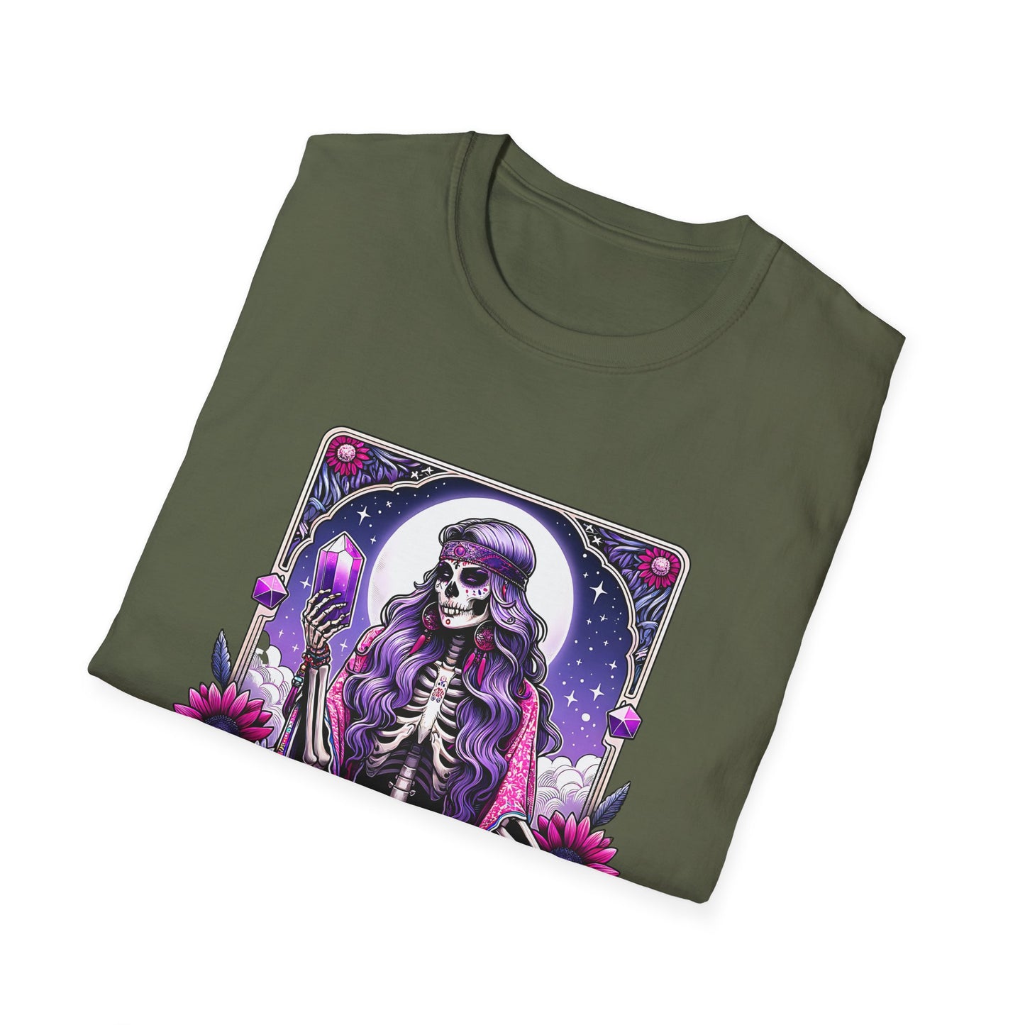 Spiritual Baddie Skeleton Tarot T-Shirt