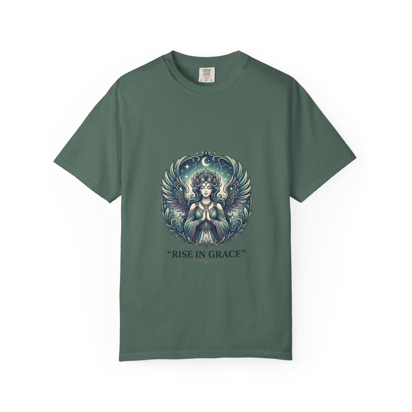 Angel Art T-Shirt — "Rise in Grace" Spiritual Graphic Tee