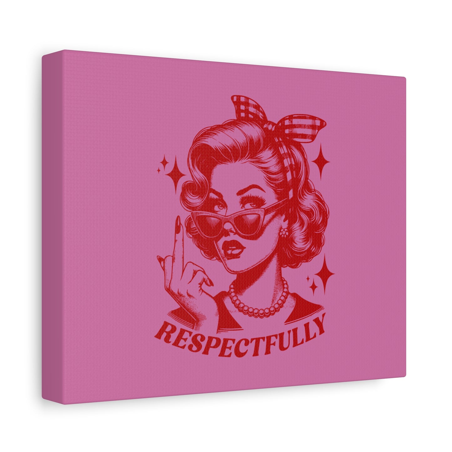 Respectfully Retro Pop Art Canvas Print —