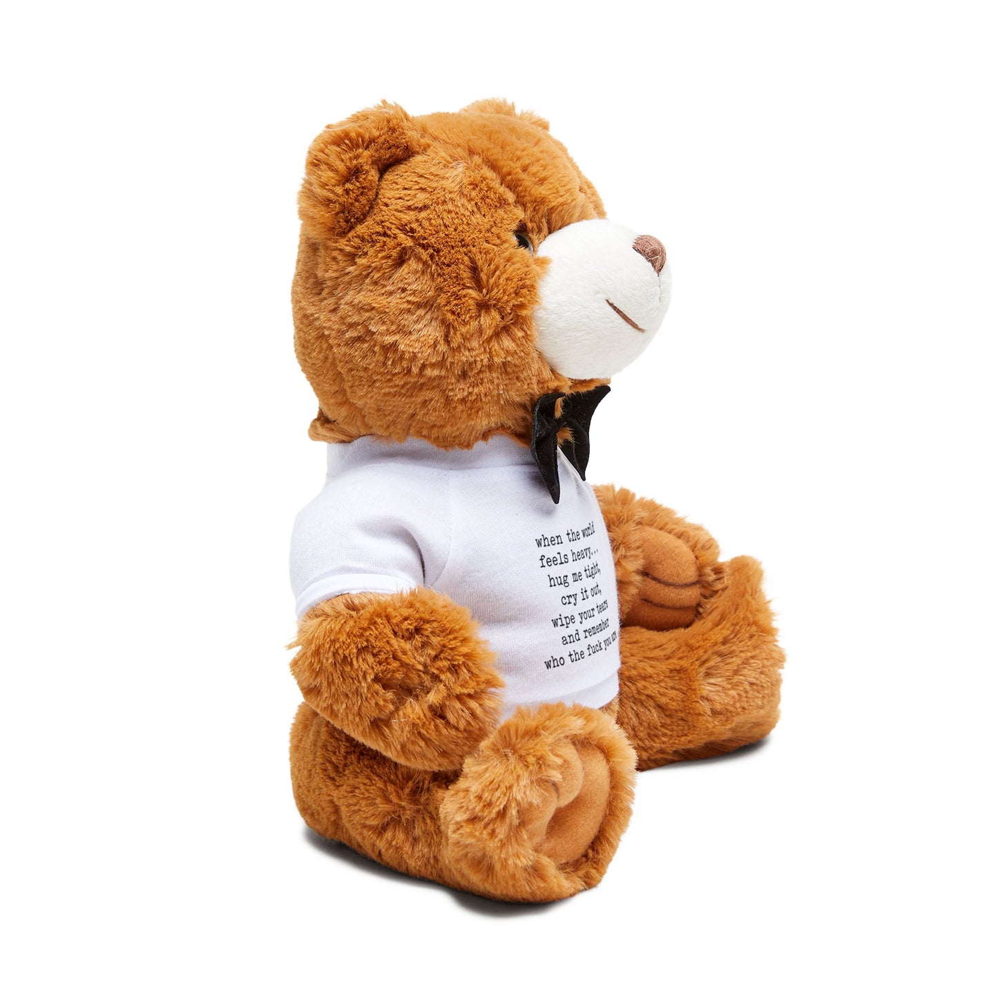 Plush Teddy Bear with quote — Comfort for those hard days