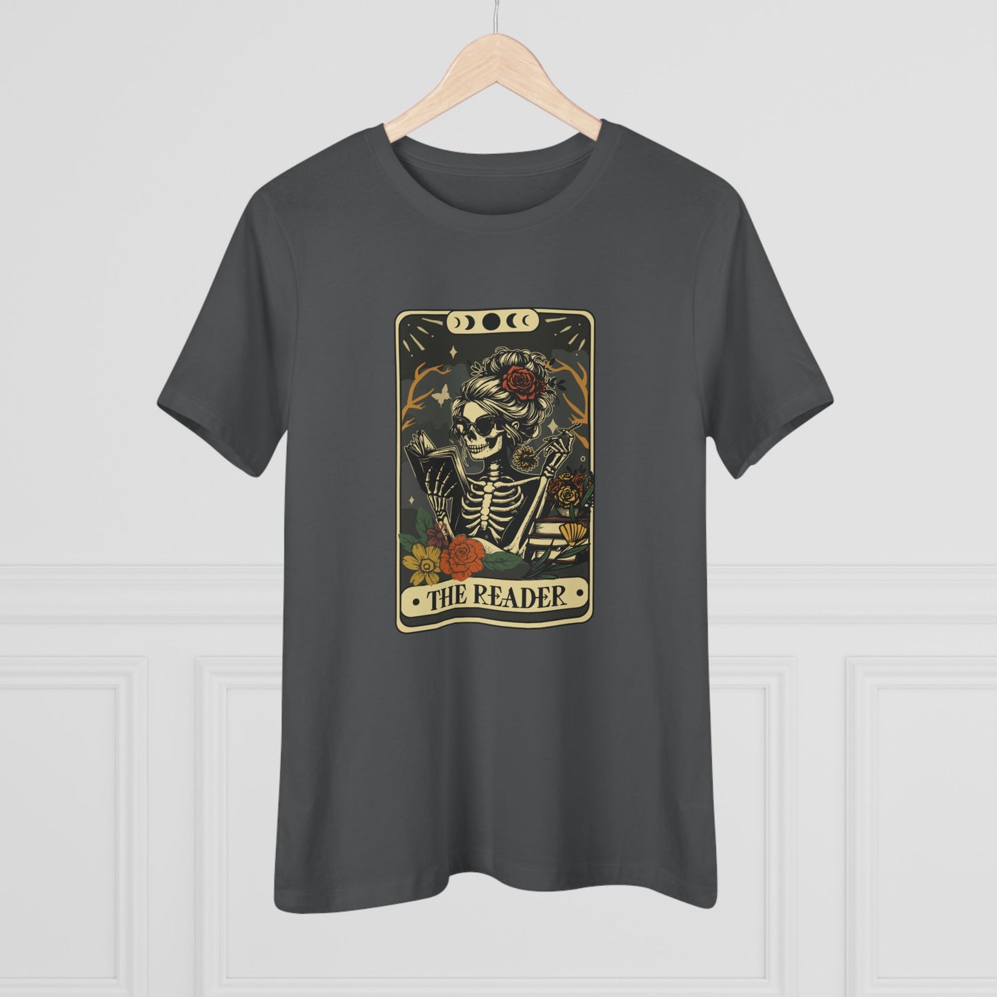 Tarot Skeleton “The Reader” Women's Cotton Tee