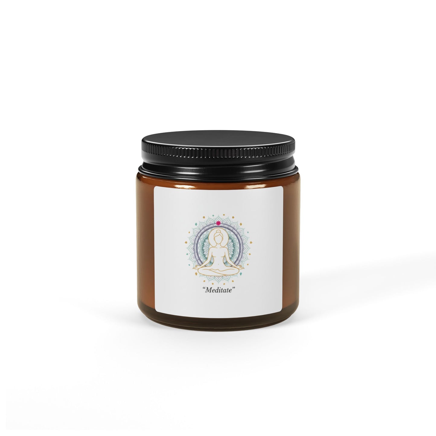 Meditation Soy Candle — Amber Jar Scented Candle for Relaxation & Mindfulness