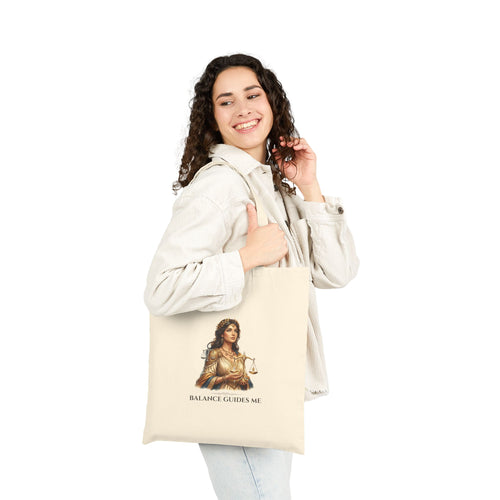 Canvas Tote Bag — "Balance Guides Me" -Libra