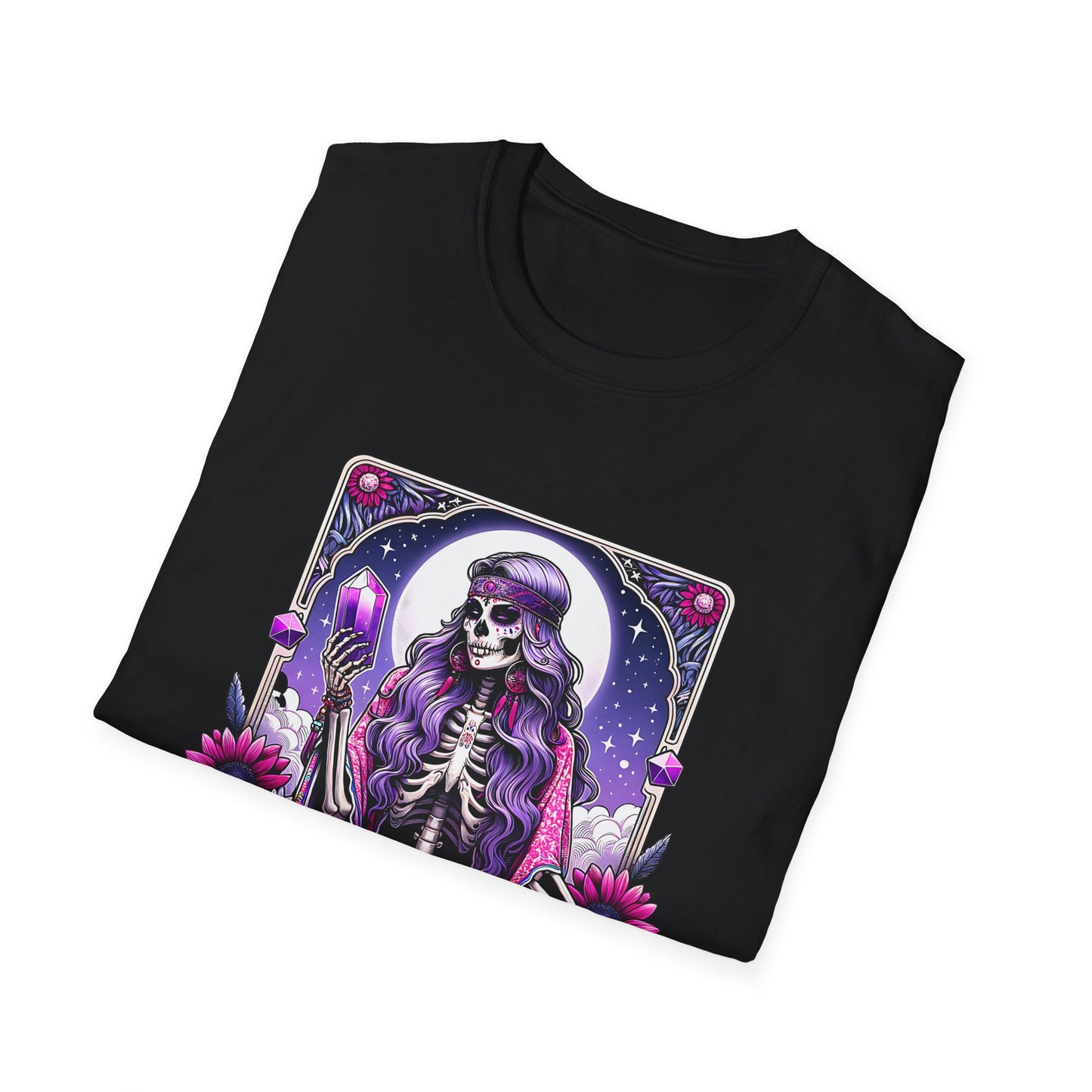 Spiritual Baddie Skeleton Tarot T-Shirt