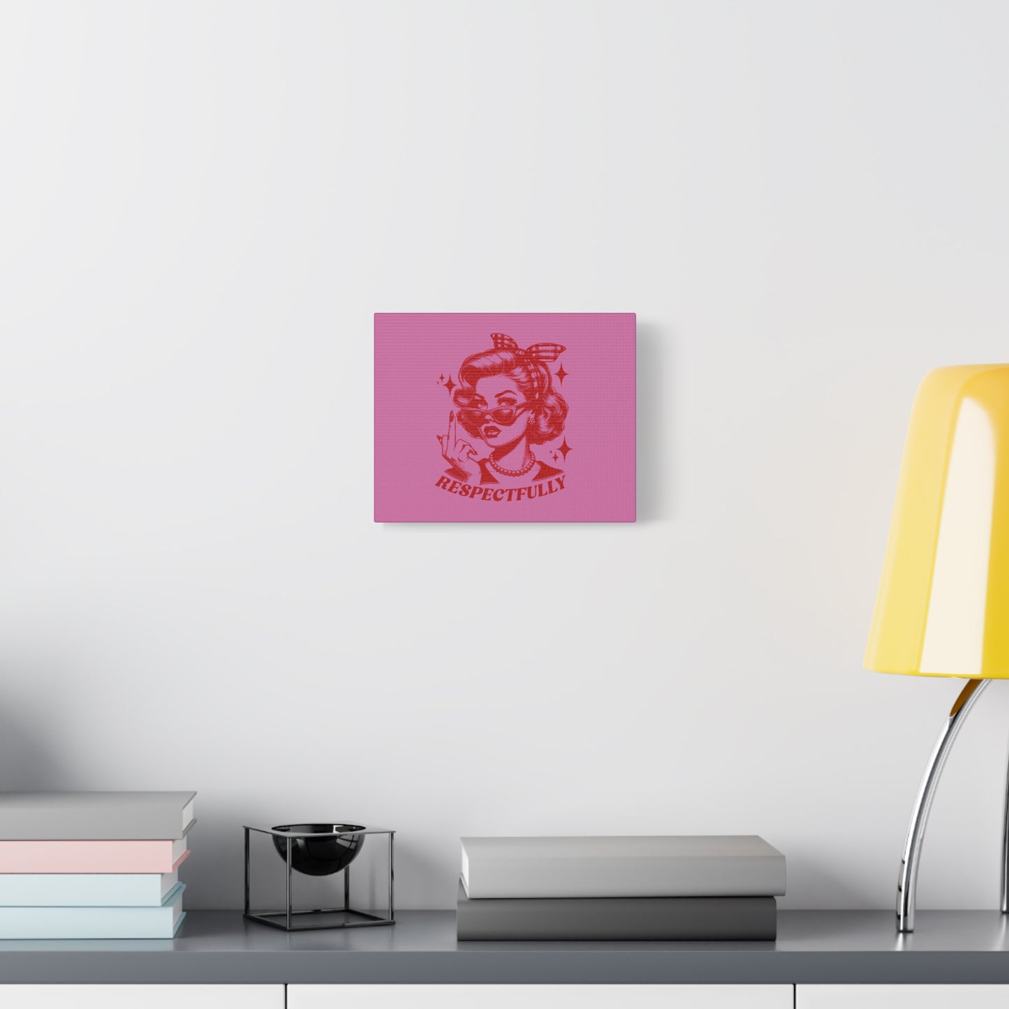 Respectfully Retro Pop Art Canvas Print —